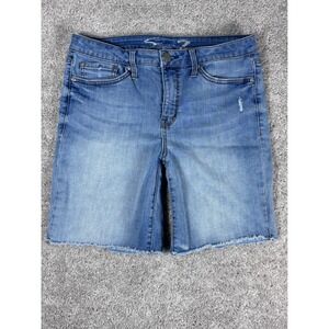 SEVEN7 Women's Denim Shorts Distressed Frayed‎ Hem Blue Size 12